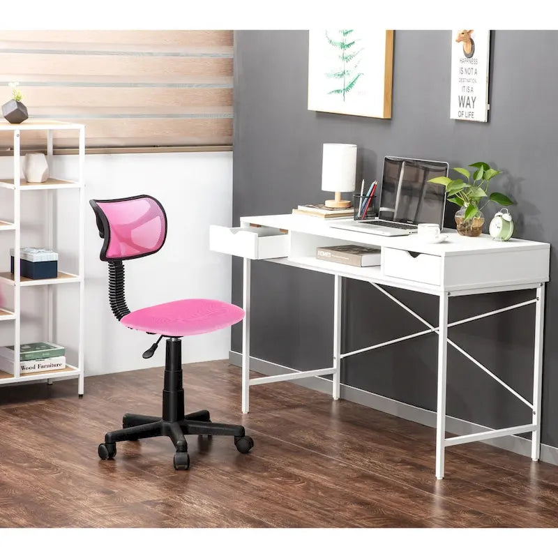 JJS 48" Contemporary Writing Desk with Drawers - Spacious Home Office Computer Workstation with Storage