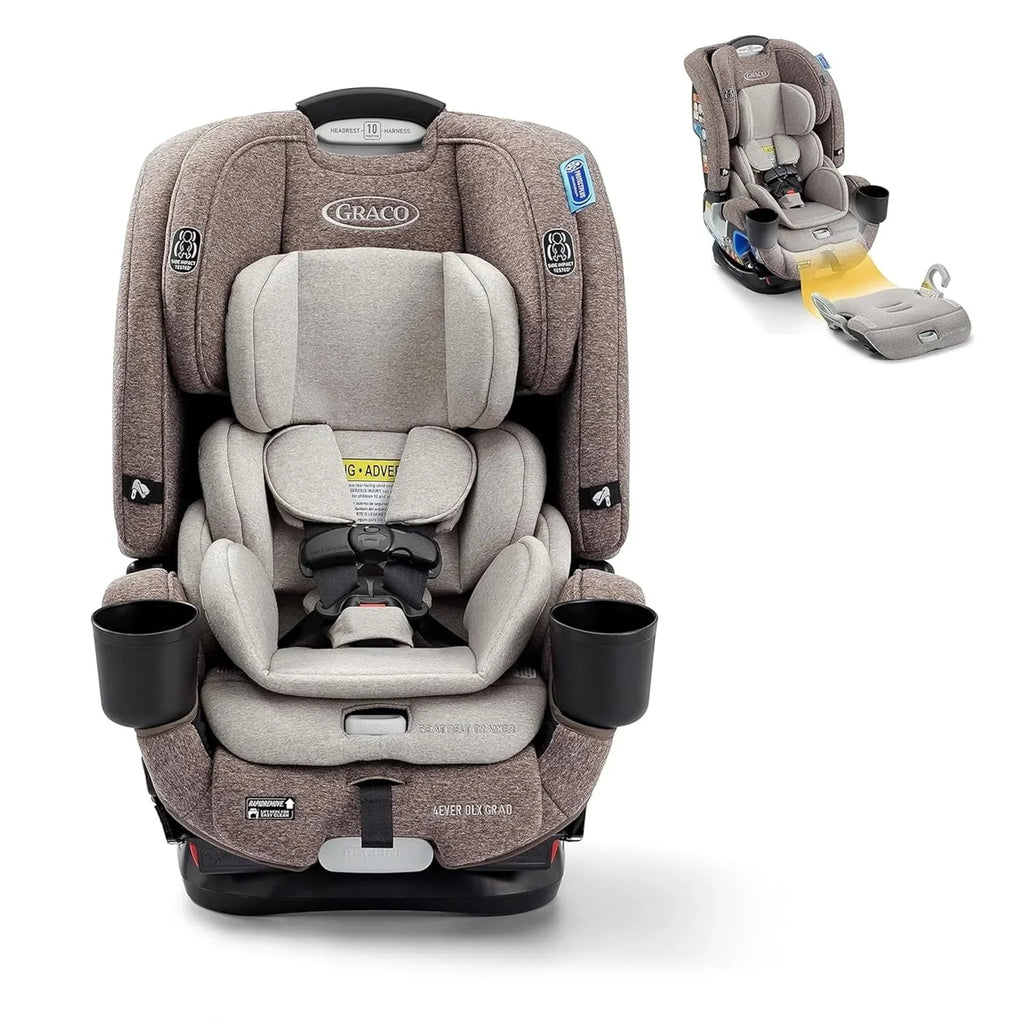 4Ever DLX 4-in-1 Child Car Seat, Charlie | Car seat for babies and toddlers, 10 years of use | Rear-facing, forward-facing and booster seat | Safe, comfortable and practical