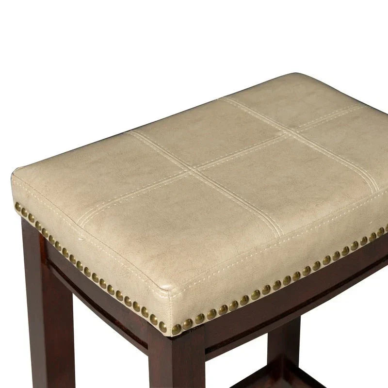 Linon Willamette Backless Saddle-Seat Counter Stool