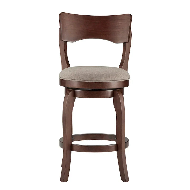 Lyla 24-Inch Brown Swivel Counter Stool by iNSPIRE Q Classic