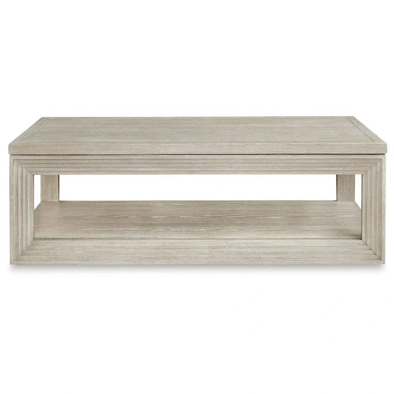 Marz 54-Inch Weathered Gray Lift-Top Coffee Table with Hidden Storage