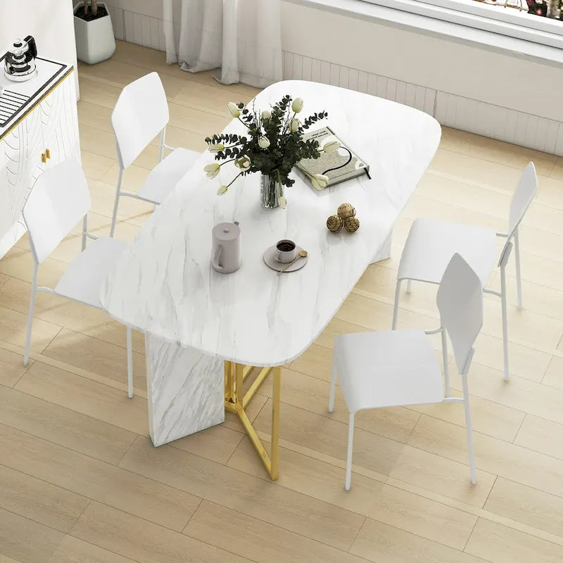 Set of 4 Stackable Dining Chairs with Ergonomic Backrest and Spacious Seat by Gymax