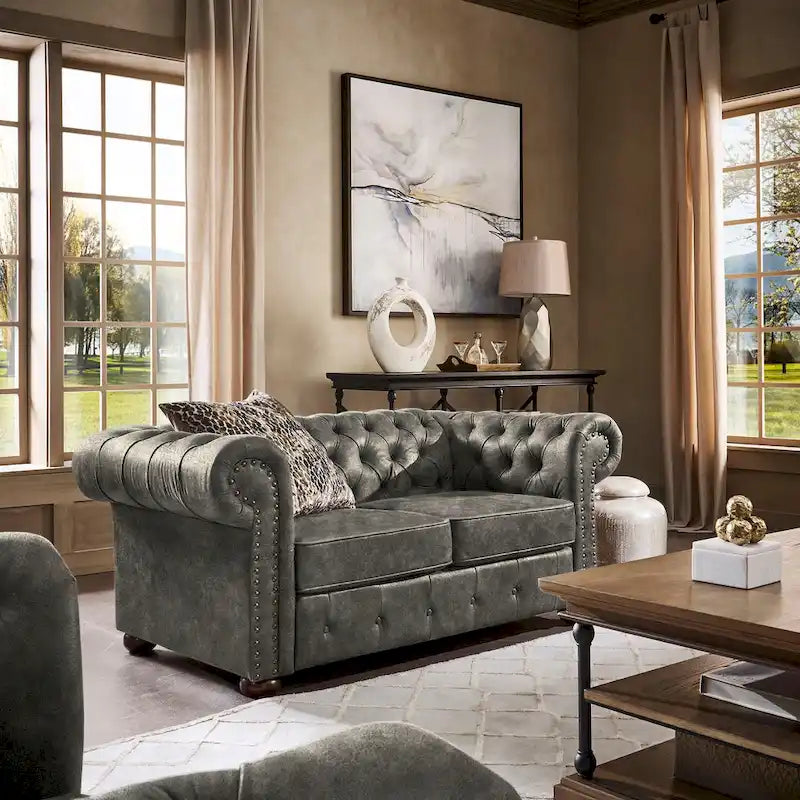 iNSPIRE Q Artisan Knightsbridge Tufted Chesterfield Loveseat