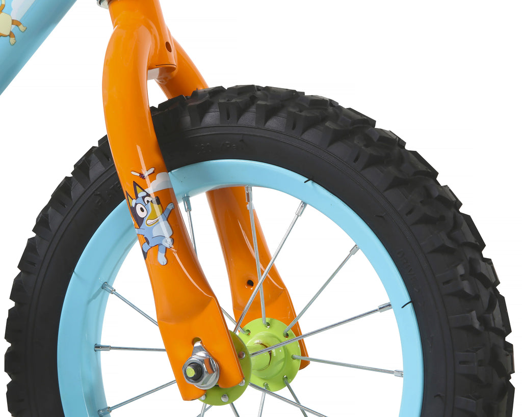 Bluey 12-Inch Kids BMX Bike with Training Wheels, Plush Bag, Steel Frame, Coaster Brake, Ages 3-5