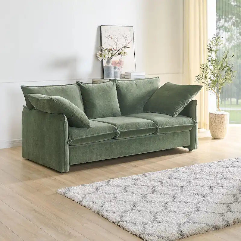 Mid-Century Modern 3-Seat Sofa – Perfect for Living Rooms, Apartments, Lounges, and Bedrooms