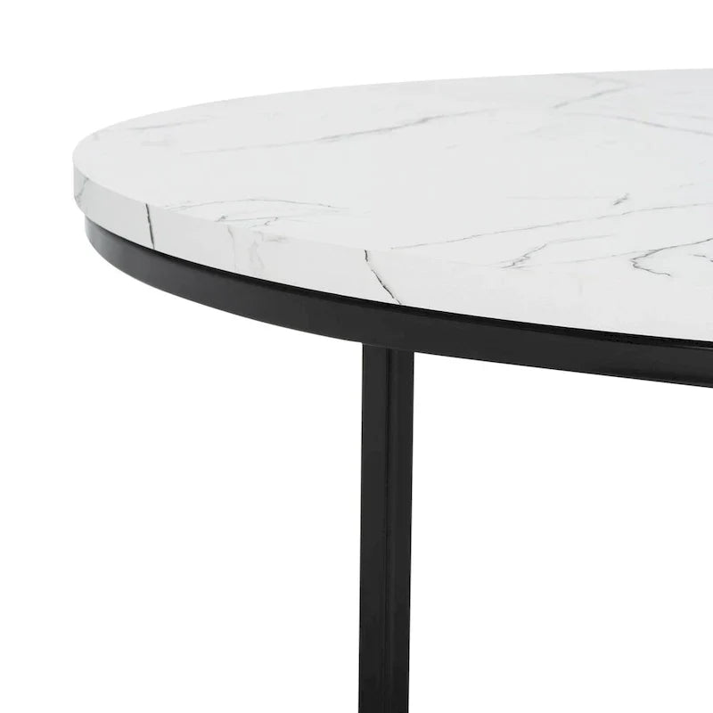 SAFAVIEH Alverda Marble Coffee Table - Dimensions: 35" W x 35" D x 19" H