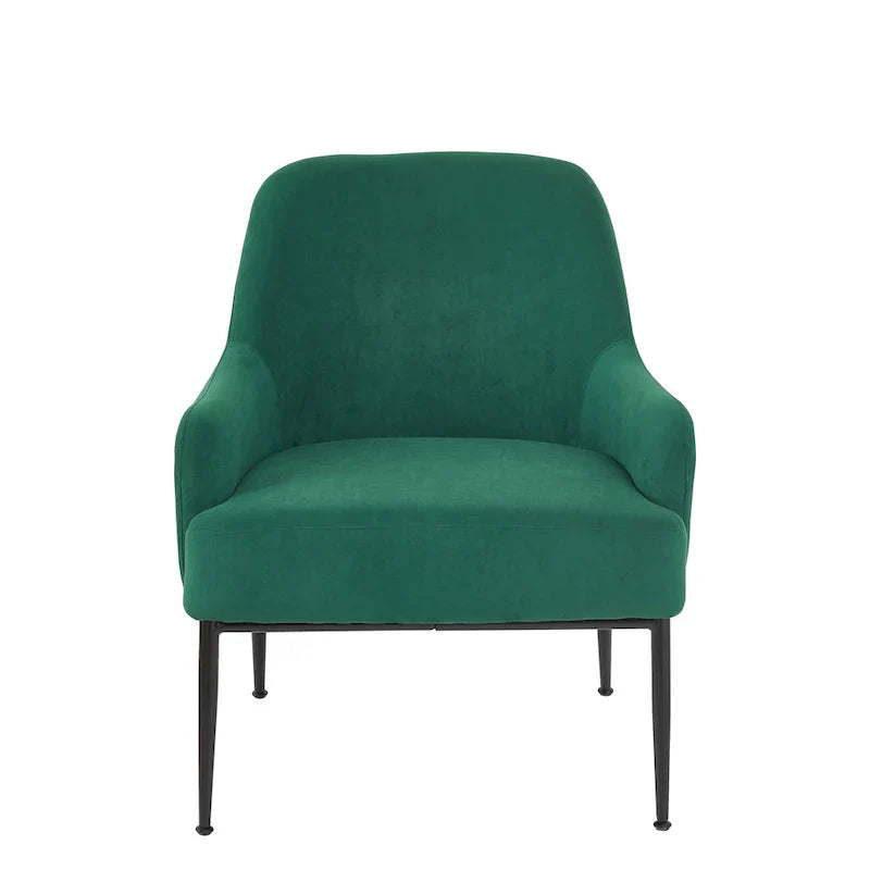 Mid-Century Velvet Accent Chair with Slope Arms
