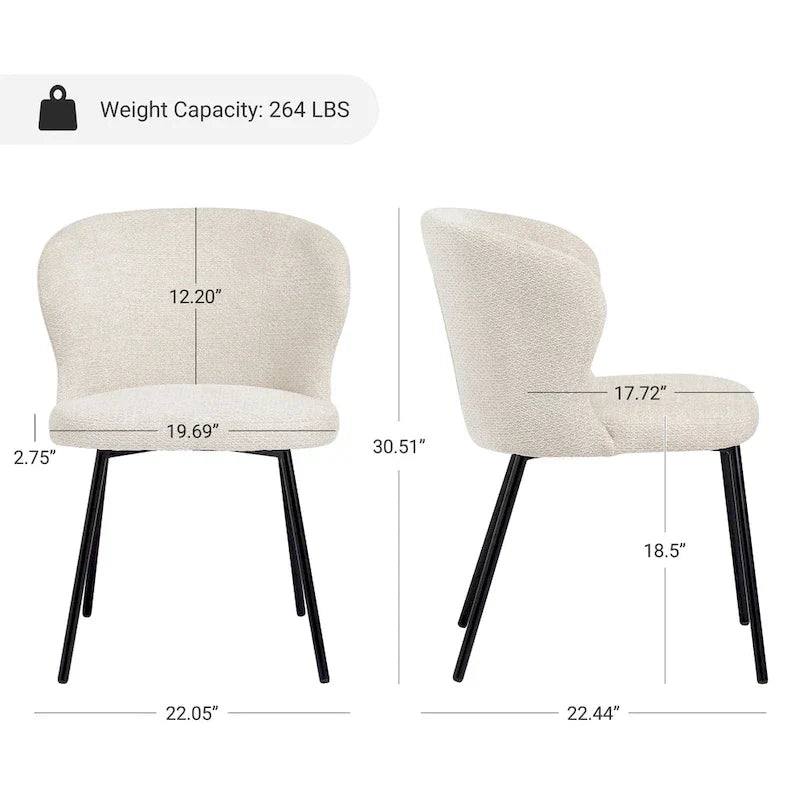 Set of 2 Modern Dining Chairs by Art Leon