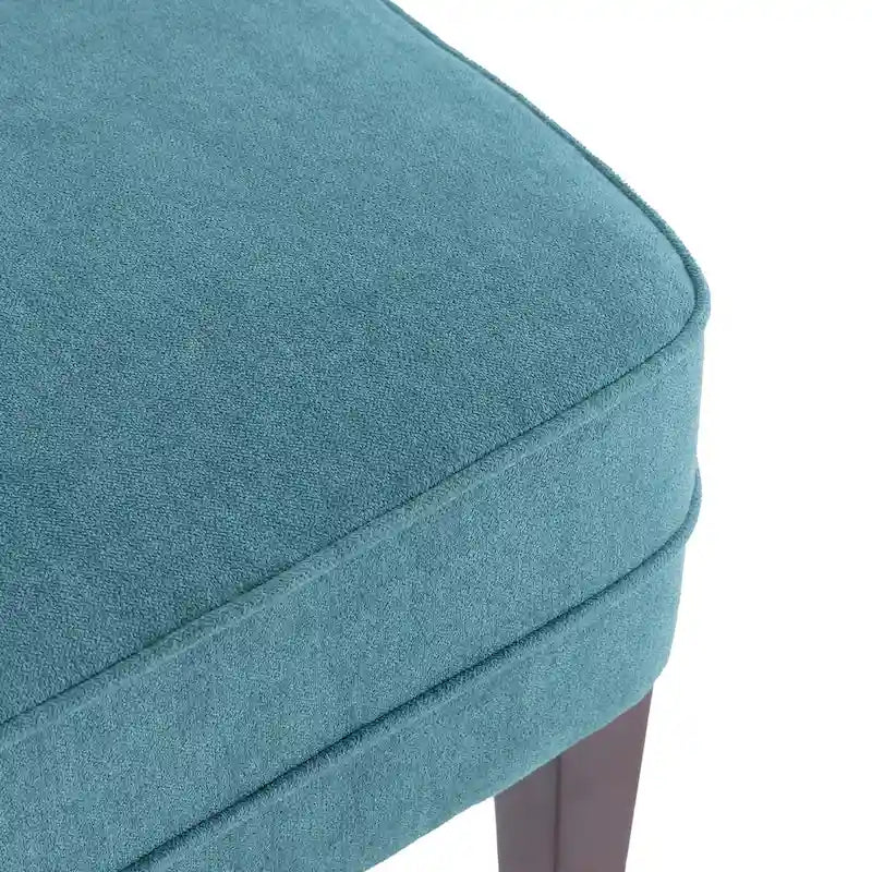HUIMO Fabric Accent Chair and Ottoman Set - Available in Grey, Beige, Blue, and Dark Teal