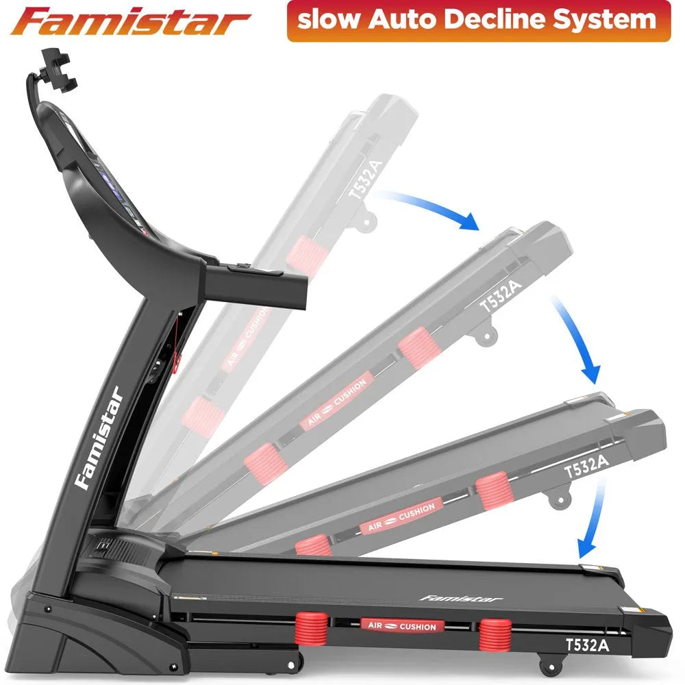 Famistar Folding Treadmill for Home with 15 Levels Auto Incline, 300LB Capcity, 10MPH Fast Speed Controls  sgtnighsdesigns