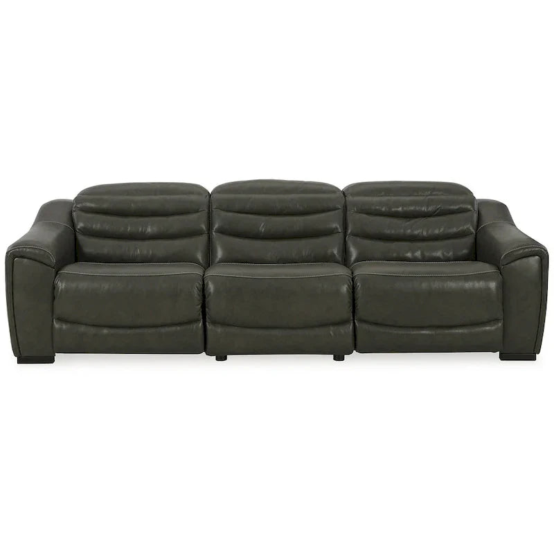 Signature Design by Ashley Center Line 3-Piece Power Reclining Sectional Sofa - Dimensions: 110.5"W x 40"D x 35"H