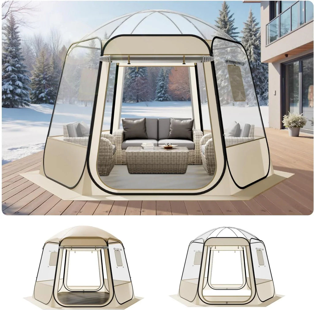 VEVOR Pop up Sports Tent, 8 Sizes Optional Clear Bubble Tent for 1-6 Person
