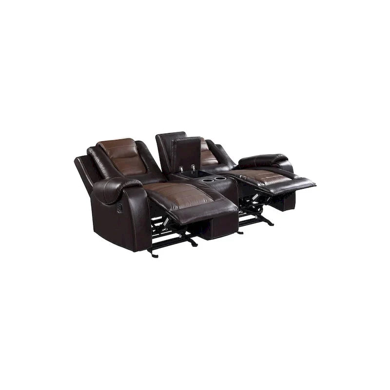 Grete Brown Luxury Faux Leather Living Room Collection