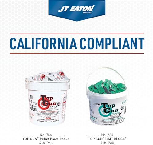 2025 JT Eaton 709-PN Bait Block Anticoagulant Rodenticide  Peanut Butter Flavor  for Mice and Rats (9 lb Pail of 144)