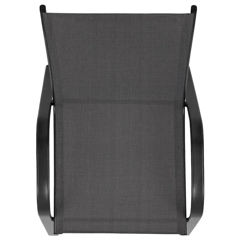 Set of 4 Outdoor Barstools with Flexible Comfort Material - Patio Seating