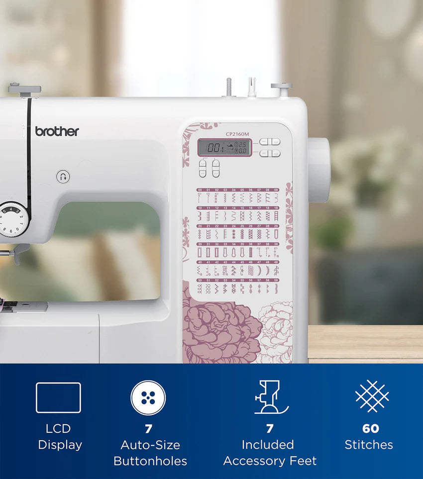 Brother CP2160M Light Mauve Floral Computerized Sewing Machine
