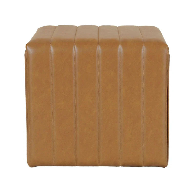 HomePop Contemporary Channel-Designed Ottoman