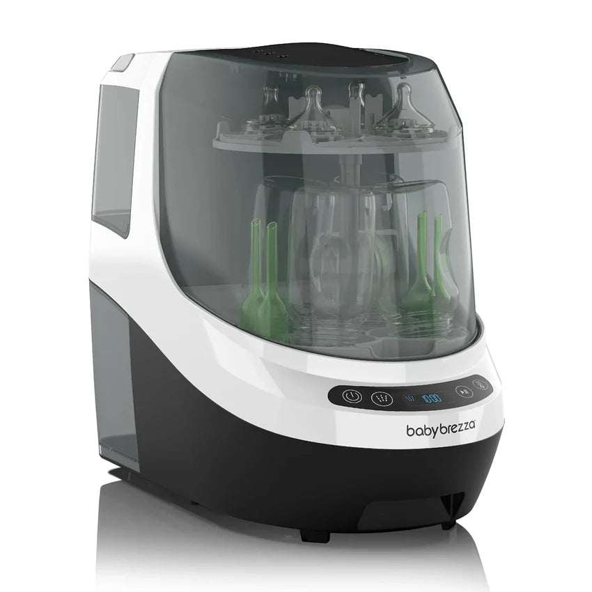 Baby Bottle Washer Pro - Baby Bottle Washer, Sterilizer + Dryer - All in One Machine Cleans Bottles, Pump Parts, & Sippy Cups - Replaces Hand Washing, Bottle Brushes and Drying Racks-Brezza
