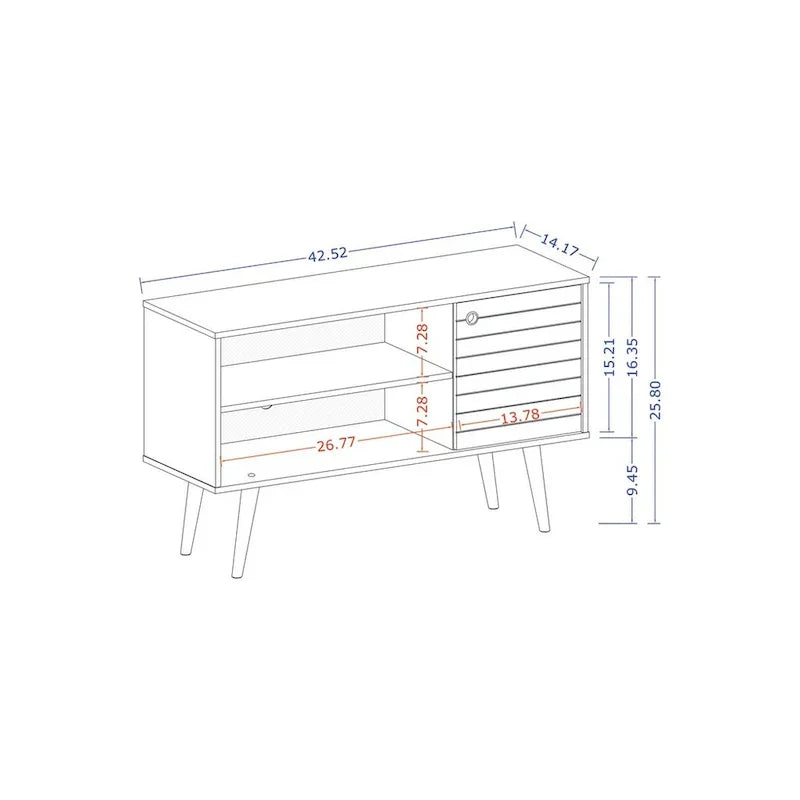 Mid-Century Modern Liberty Dual-Shelf TV Console