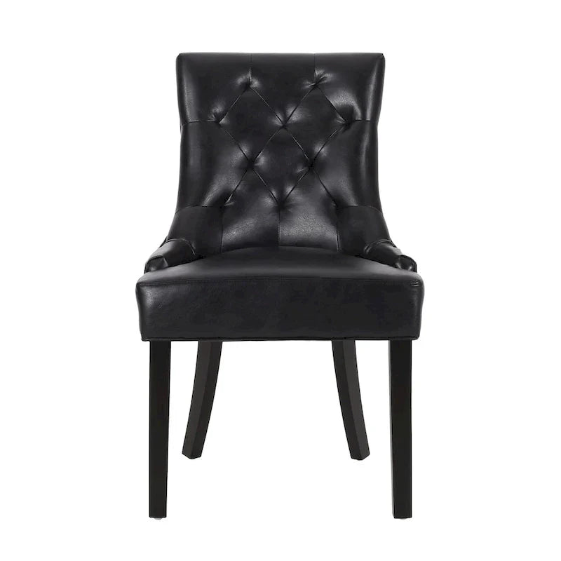 Set of 2 Cheney Tufted Dining Chairs by Christopher Knight Home