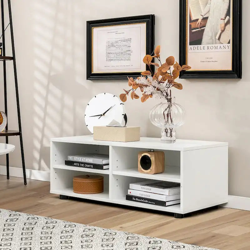 Gymax 4-Cubby TV Stand Media Console Entertainment Center