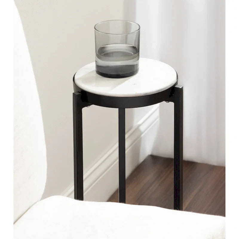 Kate and Laurel Aguilar Glamorous Drink Table - 9x9x23 Inches