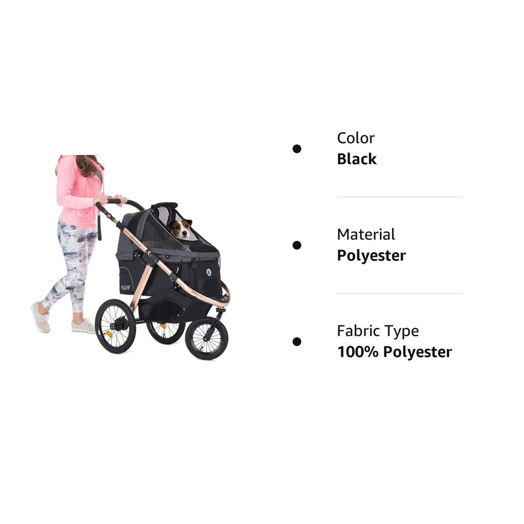 Jogging Sports Stroller with Comfort Rubber Wheels/Zipper-Less Entry/1-Hand Quick Fold/Aluminum Frame for Small/Medium Dogs Cats and Pets (Green Camo)