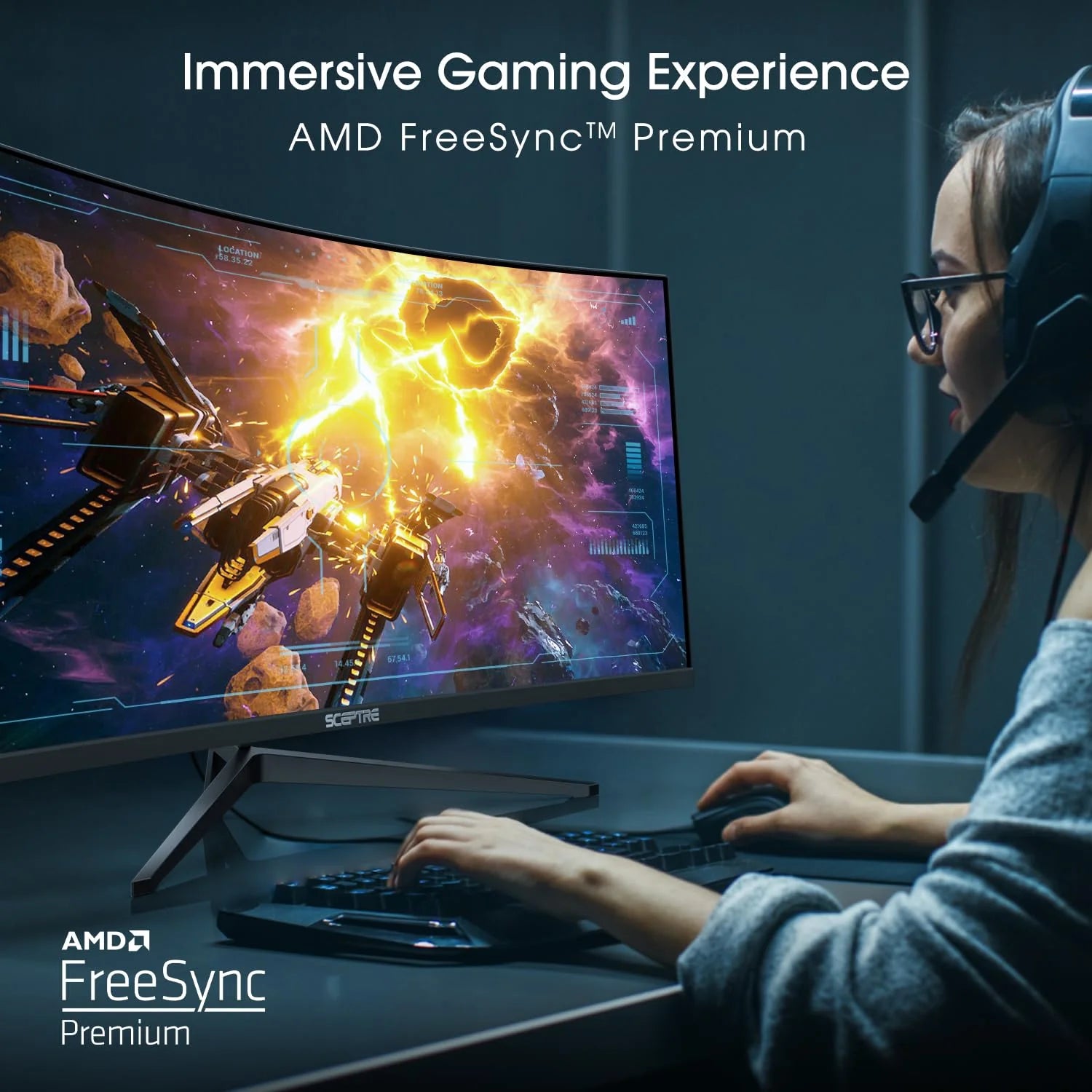Sceptre 34 Inch 165Hz Curved Ultrawide WQHD Monitor