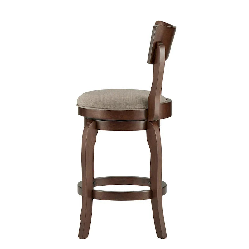 Lyla 24-Inch Brown Swivel Counter Stool by iNSPIRE Q Classic