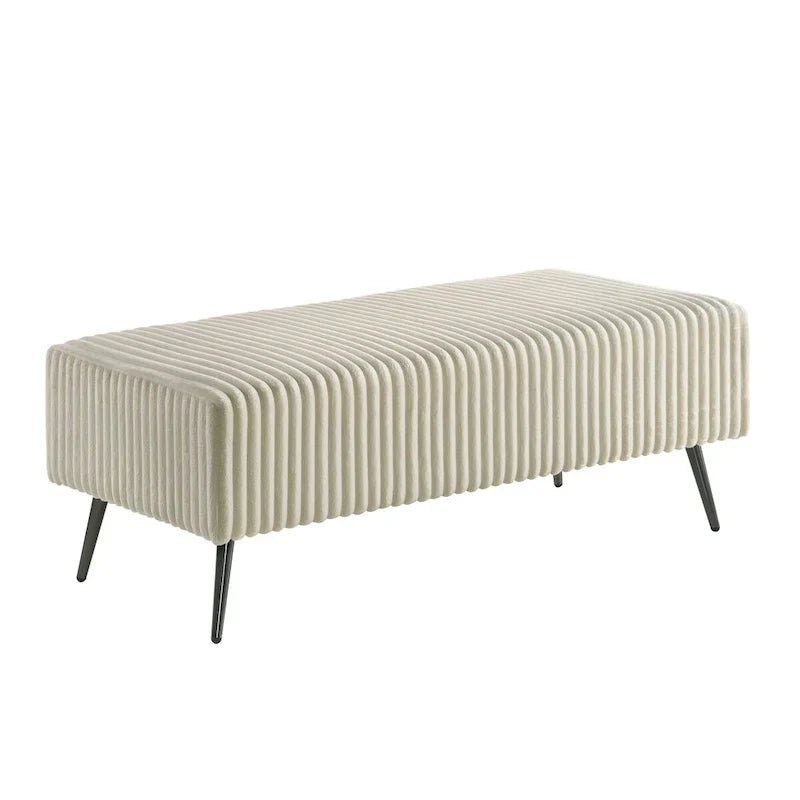 Roundhill Furniture Mavela Wide Wale Corduroy Upholstered Bench
