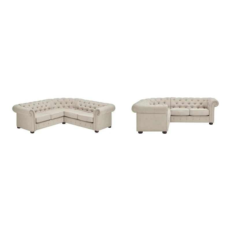 Gdansk 5-Person L-Shaped Chesterfield Sectional Sofa