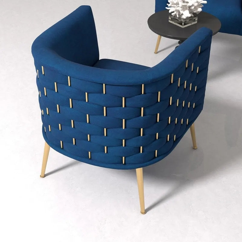 Set of 2 SEYNAR Mid-Century Modern Velvet Round Accent Chairs for Living Room