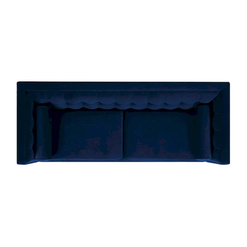 Jack 84 Mid-Century Modern Tuxedo Sofa with Decorative Bolster Pillows