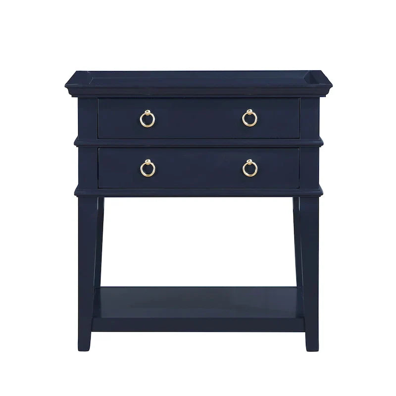 Greyson Living Collette Nightstand with 2-Drawer Tray Top