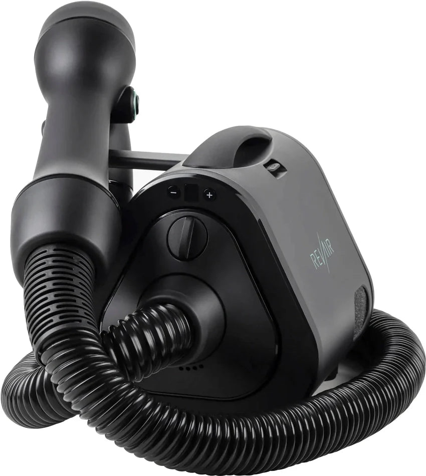 Reverse-Air Hair Dryer with Hair Clips – Black