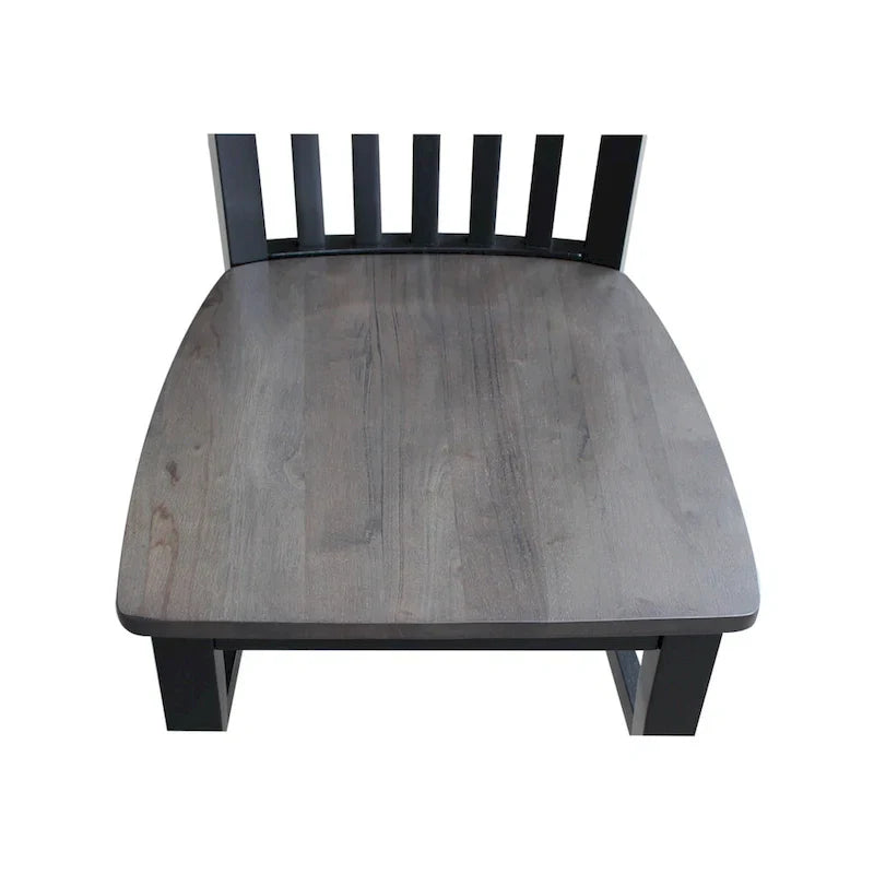 Set of 2 Cosmo Tall Mission Chairs in Solid Wood by International Concepts