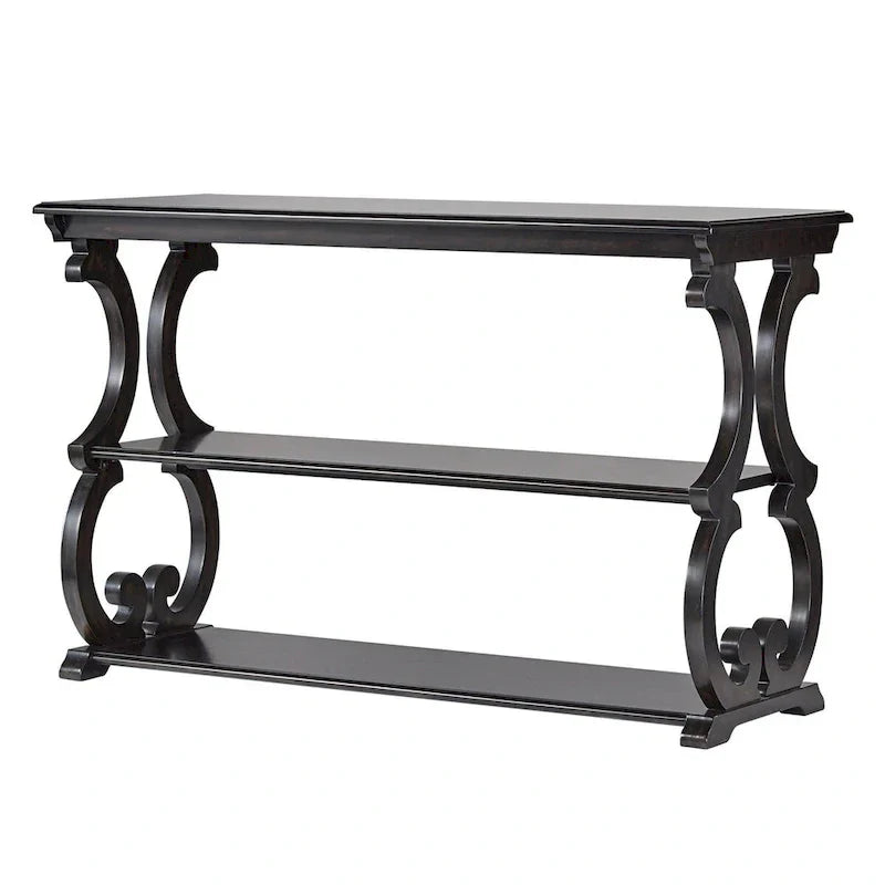Lorraine Wooden Scroll TV Stand and Sofa Table by iNSPIRE Q Classic